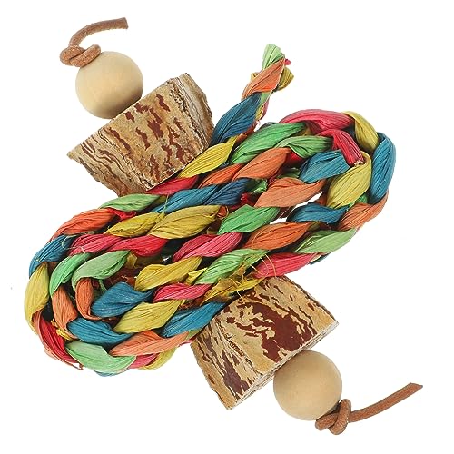 Housoutil Giocattolo Da Masticare Per Pappagalli Uccello Che Mastica Legno Altalena Pappagallo Appesa Giocattolo Masticare Pappagallo Di Legno Frutta L'altalena