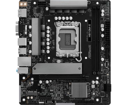 Image of ASRock H810M-X LGA1851 Micro-ATX Motherboard, Supports Intel Core Ultra Series 2 Processors, DDR5 6400, PCIe 4.0, 2.5G LAN, HDMI, DisplayPort, VGA
