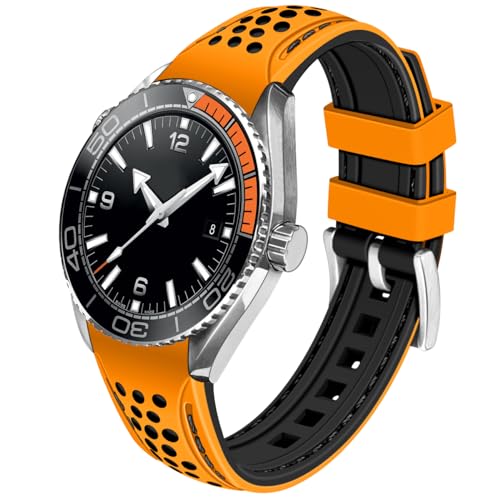 Bracelet montre silicone 22mm incurvé compatible Moonswatch homme femme