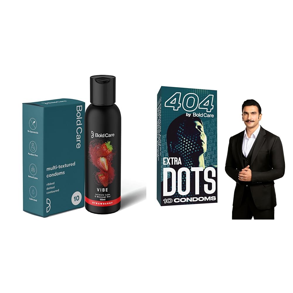 Bold Care Multi-textured Condoms (MTC + Vibe 2) | Bold Care 404 Extra Dotted Condom For Men (Pack of 1 (10 Units))-image-14