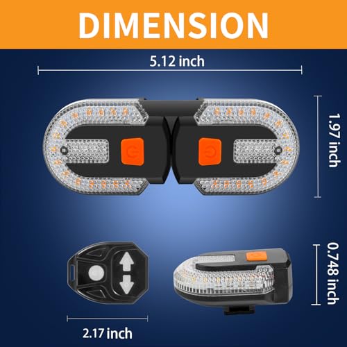 Image of Bicycle Turn Signals, eBike Mods Blinker Taillights for Night Riding, Rechargeable Tail Light for Dirt Bike E-Bike Motorcycle Scooter MTB Front and Rear Road Cycling Kids Adult Biking Safty