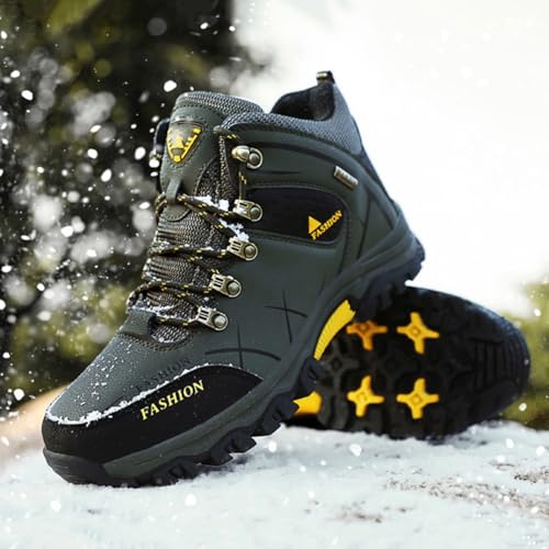 Men's Casual Hiking Boots Outdoor Waterproof Non-Slip Work Boots Autumn Winter Trekking Snow Boots2