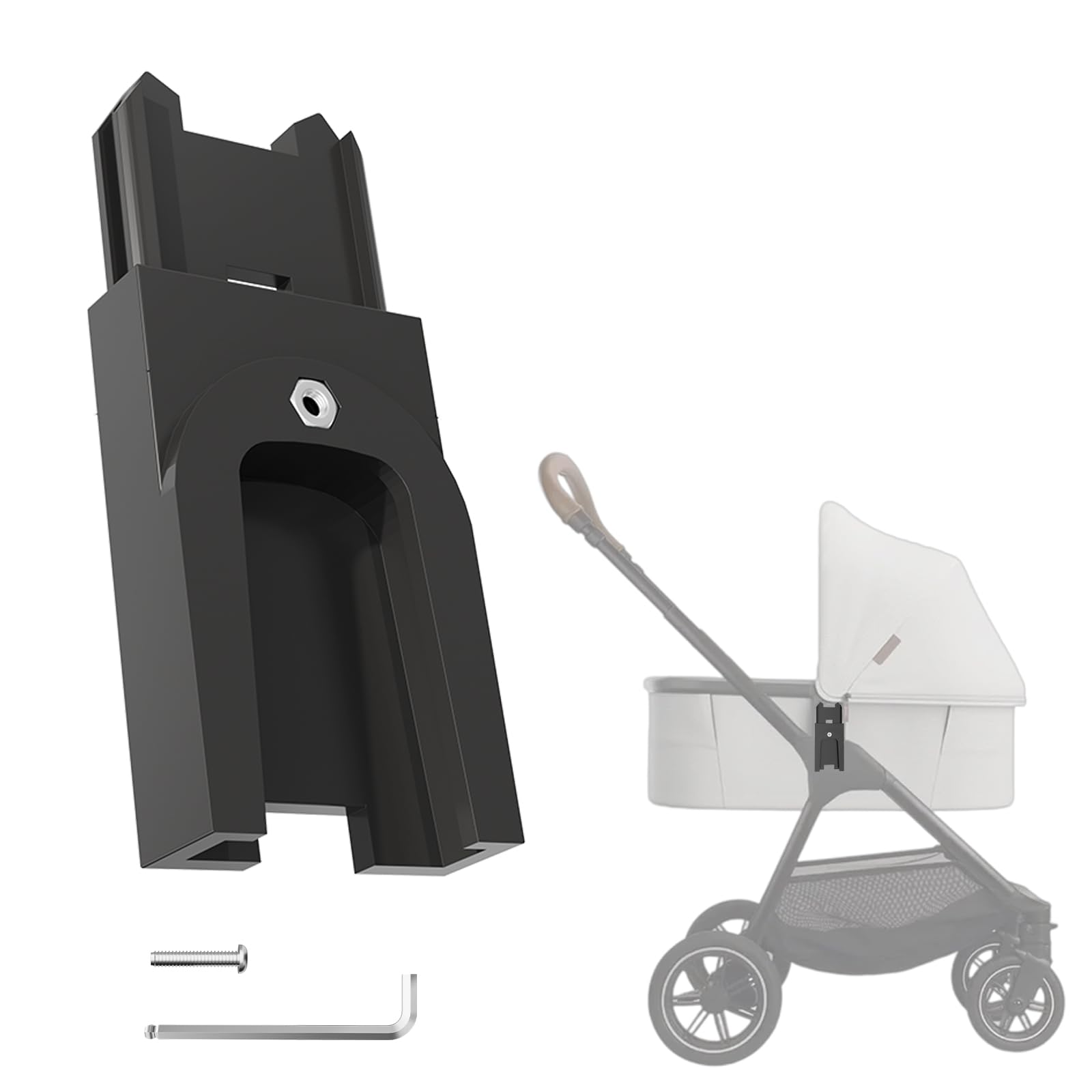 Photo 1 of Baby Bassinet Adapter/Connector, Compatible with Uppababy V1/V2/V3 Bassinets, Fits for Nuna TRIV Next & for Nuna SWIV Strollers, Easy Installation, Safe and Stable Adapter, Strong and Durable