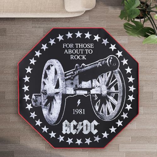 Tapis de protection de sol noir AC/DC évite rayures de chaise
