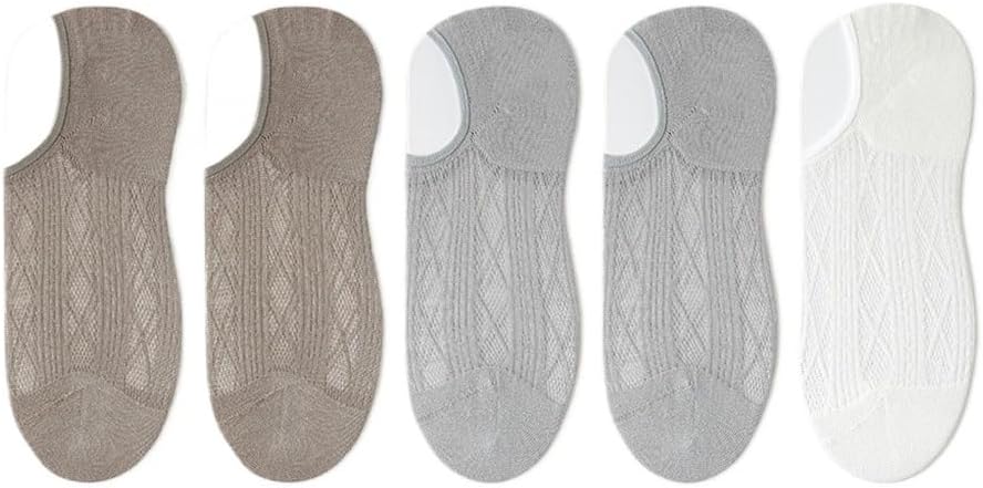 JSEIAJB Ice Silk Mesh Boat Socks for Women Sweat Wicking and Shallow Cut Thin Socks