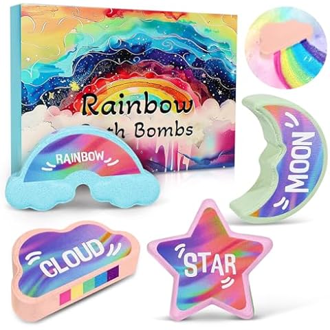 AWKUWA Rainbow Bath Bombs (4 Pcs) Cover