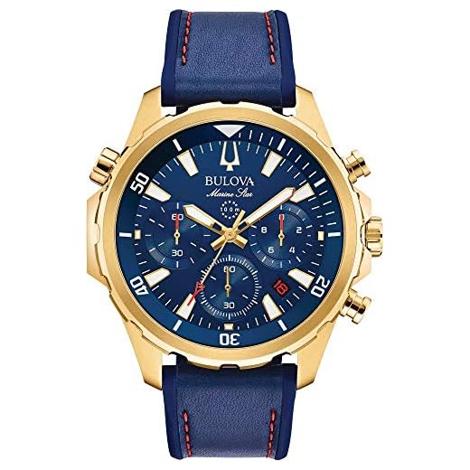 Bulova Reloj Cronógrafo para Hombre de Cuarzo con Correa en Silicona 97B168
