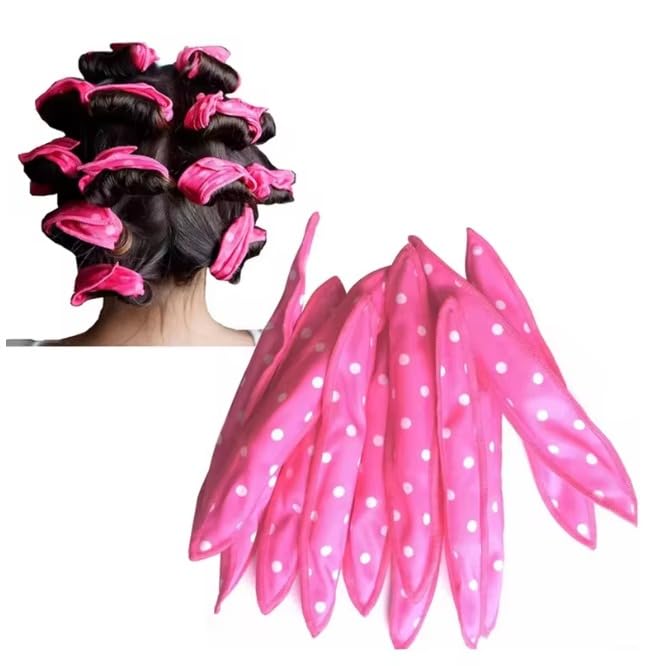 10 Pcs Hair Curlers Soft Sleep Pillow Hair Rollers Set - Black Hair Styling Tools
