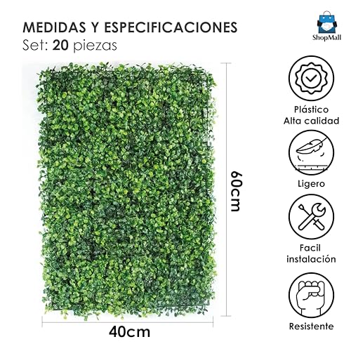 Listado de Muro verde artificial - los preferidos. 23 Listado de Muro verde artificial - los preferidos. 9
