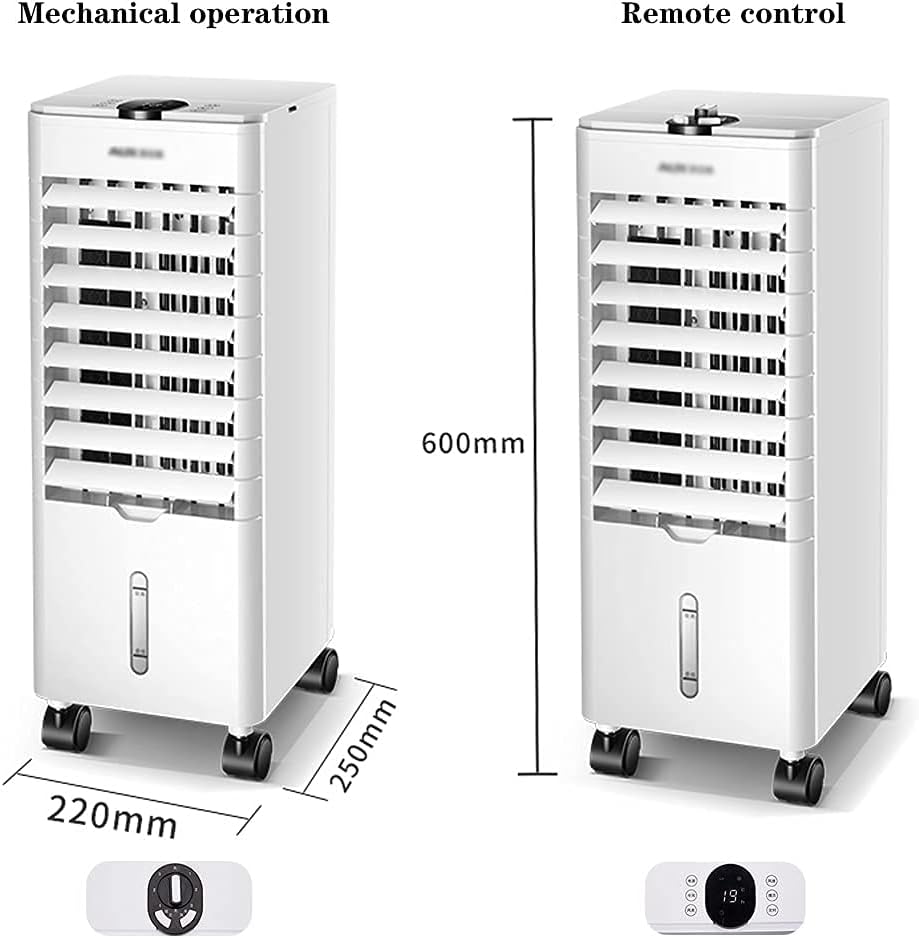 Evaporative Air Cooler Mobile Air Conditioners Tower Fan Cooling Humidifier Purifier Silent 3 Fan Speeds 3 Mode for Home Office. (Size : Remote Control) (Mechanical Control)
