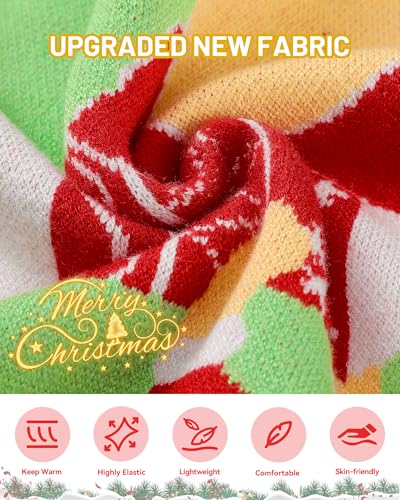 Runhit Hässliche Weihnachtspullover Herren Ugly Christmas Sweater Lustig Unisex Xmas Strick Pullover Dackel M