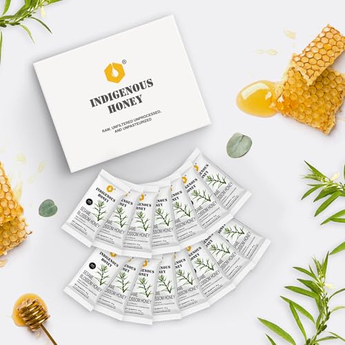 Image of INDIGENOUS HONEY Unprocessed Sesame Honey Natural Raw Organic Pure Added Sugar Free NMR Tested Unpasteurized Unheated 15 Hygienic Sachets 15g Each Total 225g