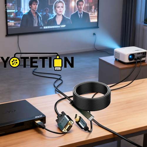 Cable HDMI a VGA de 75 pies con IC activo para conectar PC a monitor 3