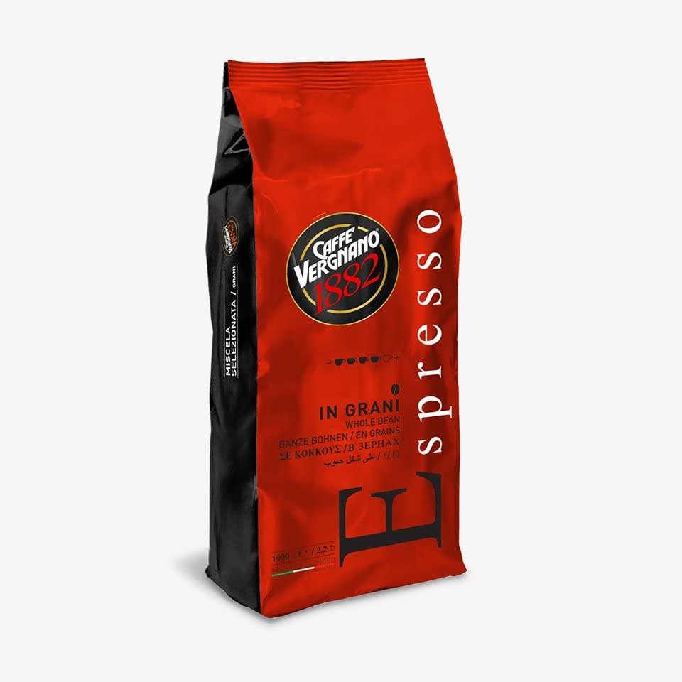 6 kg Caffè Vergnano 1882 in grani - ( 6 BUSTE DA 1 KG ) - SCEGLI LA MISCELA CHICCHI (ESPRESSO)