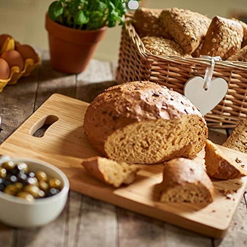 wilko Chopping Board Bamboo Large with Crumb catching Groove, Washable Chopping Board, 2.0cm h x 35.0cm w x 50.0cm d