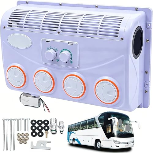 12V/24V DC dakairconditioner, universele airco-unit voor campers, elektrische parkeerairconditioner met onderspanningsbeveiliging, voor vrachtwagens, campers, motorhomes en landbouwvoertuigen 12V