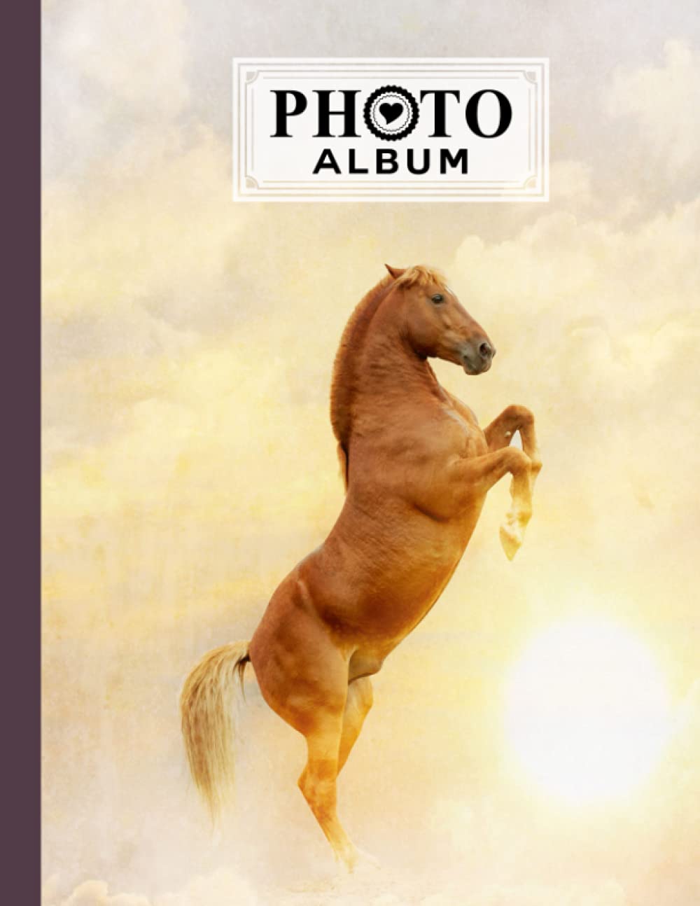 Photo Album: Horse Album, Large Photo Albums with Writing Space Memo, Extra Large Capacity Picture Album, Family, Baby, Wedding, Travel Photo Book, 120 Pages, Size 8.5" x 11" by Margit Popp