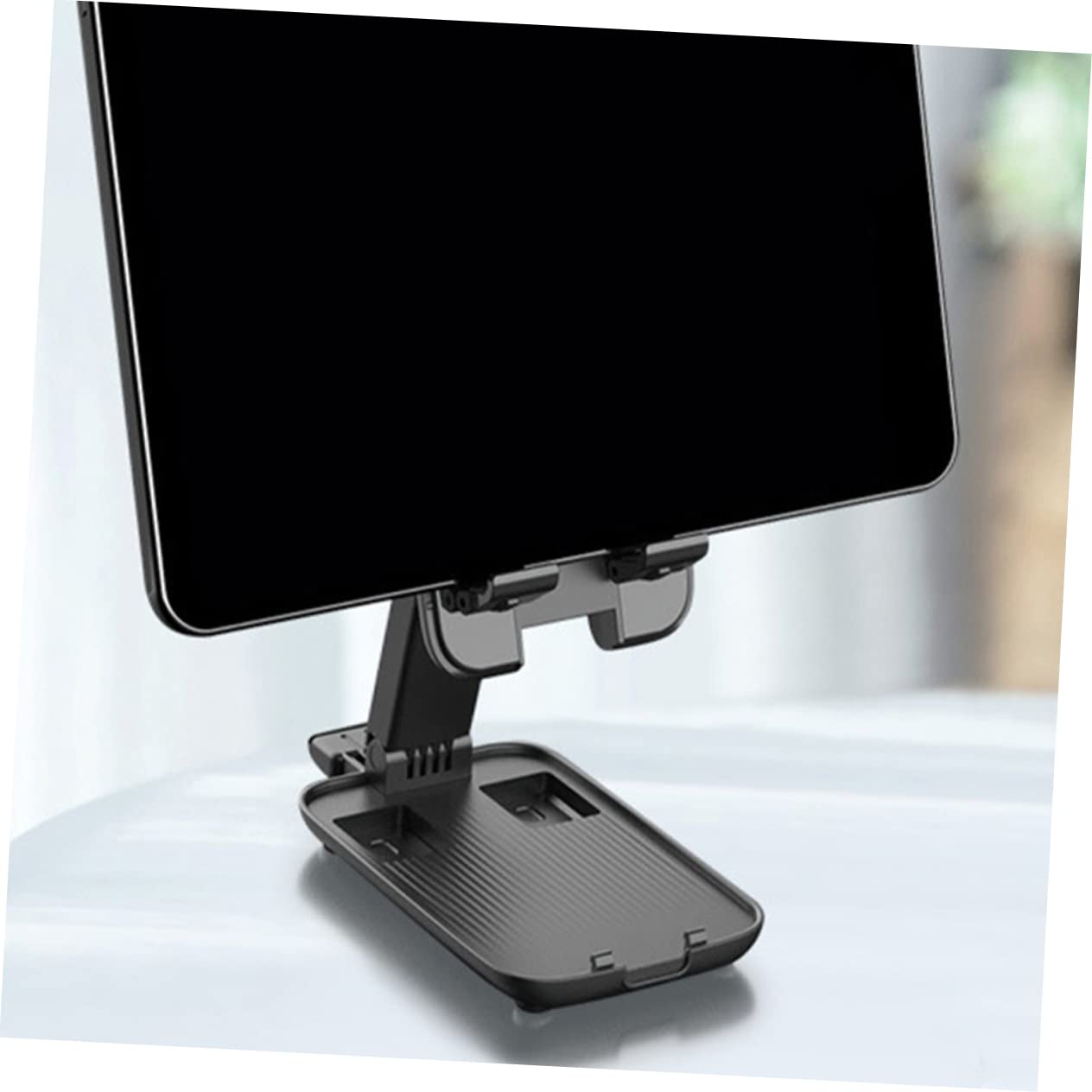 WOONEKY Soporte De Teléfono Móvil Plegable Soporte De Teléfono Ajustable para Escritorio Soporte De Escritorio De Teléfono Celular Tableta Portátil Soporte De Teléfono De Aleación De