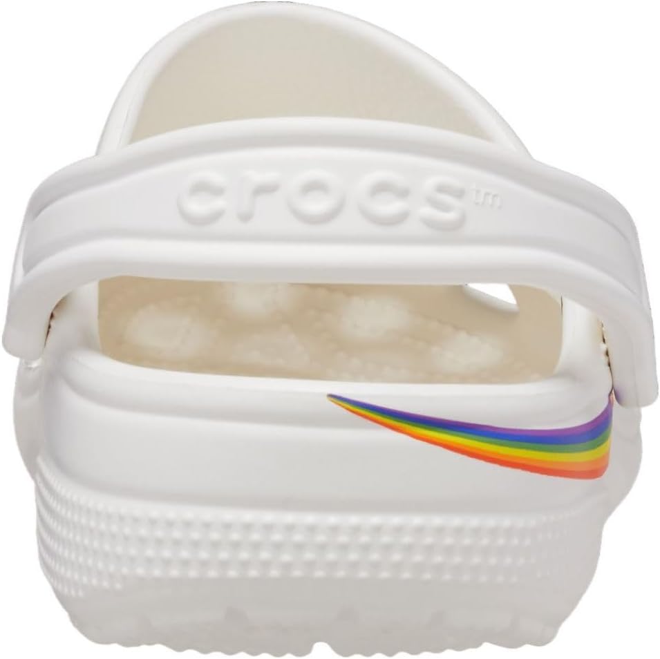 Crocs 208106-94S-M2W4 Classic Rainbow Dye Clog, White/Multi, 4 Woment/2 Men