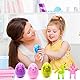 Easter Eggs Toys,Plastik Eier Ostern,4pcs Gefüllte Jumbo Ostereier mit Deformations Pony Spielzeug,Ostereier zum Befüllen, Plastikeier zum Befüllen,Ostereier Deko, für Geschenk Ostern Deko (B)