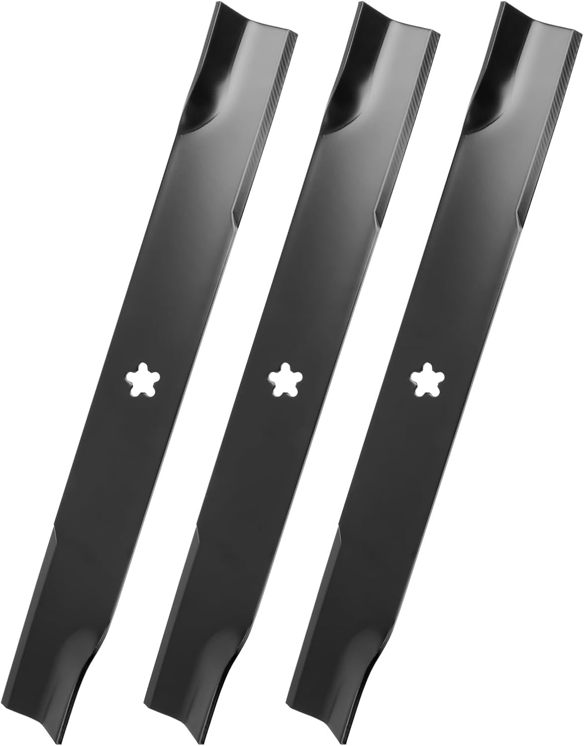 Keycci 539113312 Hi Lift Mower Blade Compatibles with 61" Deck, 510417901 High Lift Blades for Hu sqvarna MZ 61, MZ6125, MZ6128, MZ6125 C, MZT61, EZ5224, EZ6124, FD61M, 539-113312-A, 3 Pack