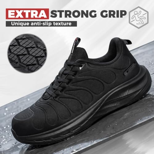 Image of LARNMERN Steel Toe Shoes for Men Women Lightweight Work Safety Shoes Sneakers Comfortable Safety Toe Sneakers Stylish Work Shoe Colorful Zapatos de Seguridad