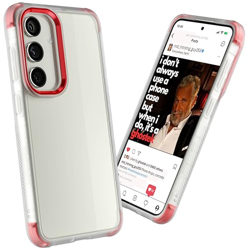 Image of Ghostek Covert Clear Galaxy S24 Case with Military Grade Shockproof Protection, Anti-Yellowing, Protective Silicone Phone Cover Designed for 2024 Samsung Galaxy S24 (6.2 inch) (Clear)