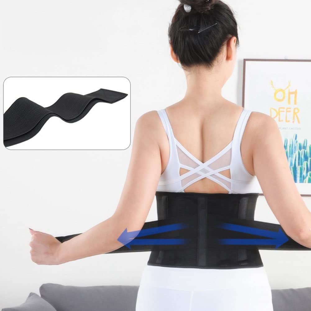 cintura di sostegno per la schiena, Cinghie elastiche a doppia regolazione for alleviare il dolore for uomo donna ernia del disco sciatica scoliosi lavoro sport(S/Small)