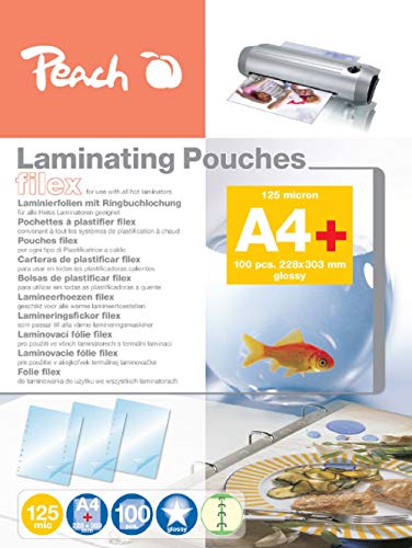 Peach S-PP525-21 A4 Laminating Pouches 125µm 100 Pack