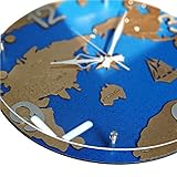 Radio Wall Clock, Globe Clock, Blue, Gift, Wall Clock, Stylish, Wall Clock, Scandinavian, Clock, Int
