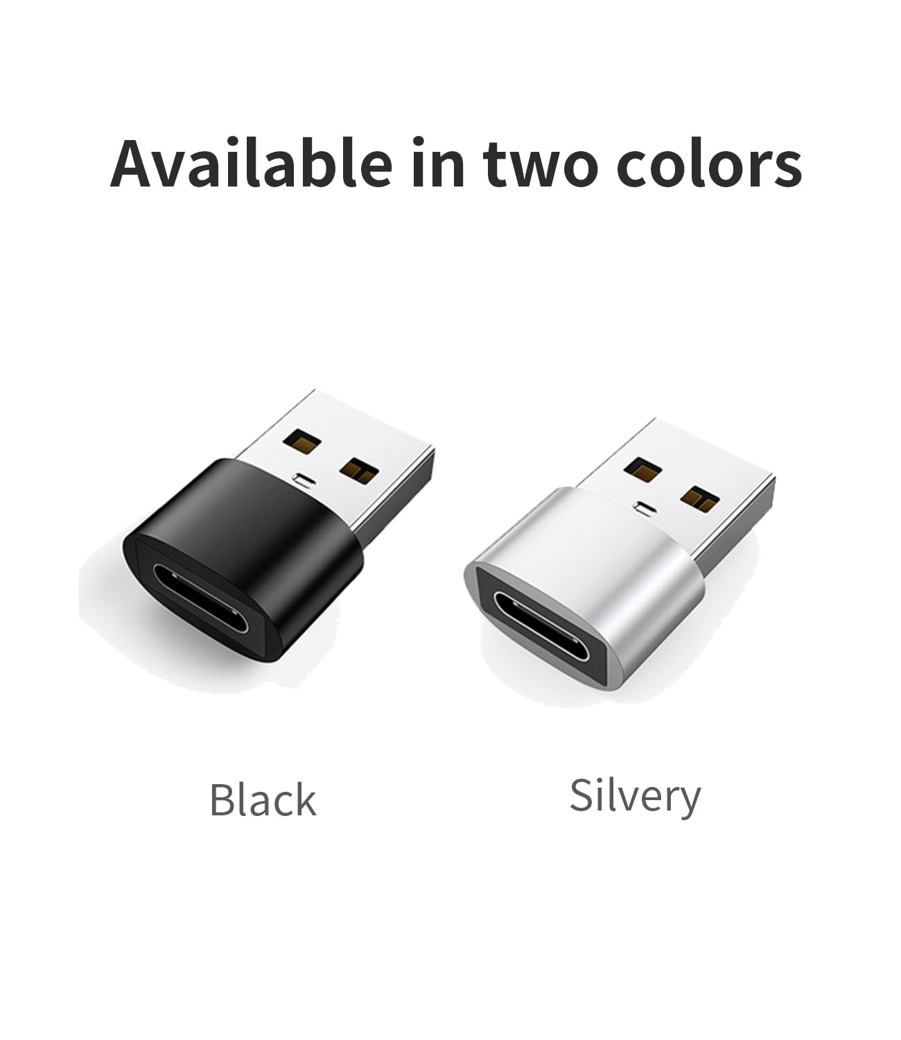 Adattatore USB-C Femmina A USB Maschio (3 Pezzi) - Tipo C A USB-A, OTG 3.0, Ricarica 3A, Trasferimento Dati 480Mbps, In Alluminio, Per Smartphone, Tablet