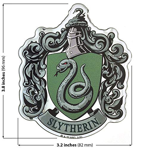 Image of Fan Emblems Harry Potter Domed Chrome Car Decal - Slytherin Crest