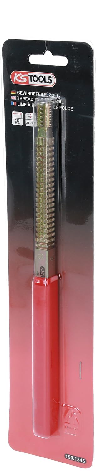 KS Tools 150.1345 Lima para roscas, en pulgadas, 230 mm