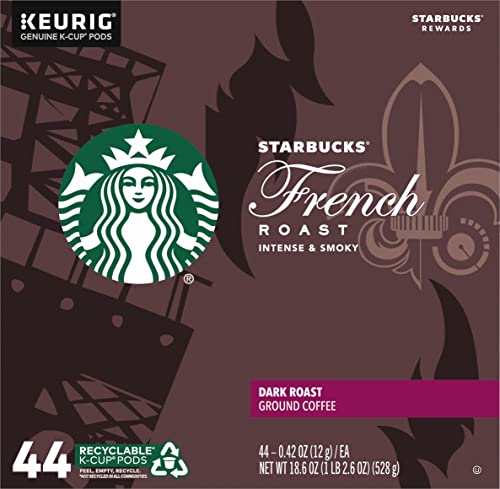 Image of Starbucks, K-Cup French Dark Roast Ground Coffee 44 Pods, 18.6 Ounce