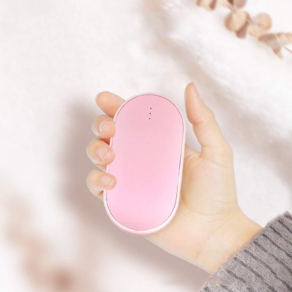 Scaldamani USB, Powerbank Ricaricabile di Grande capacità e riscaldatore su Entrambi i Lati, Scaldamani Portatile Caricabatteria di Backup Esterno Batteria per Campeggio, Powerbank per escur