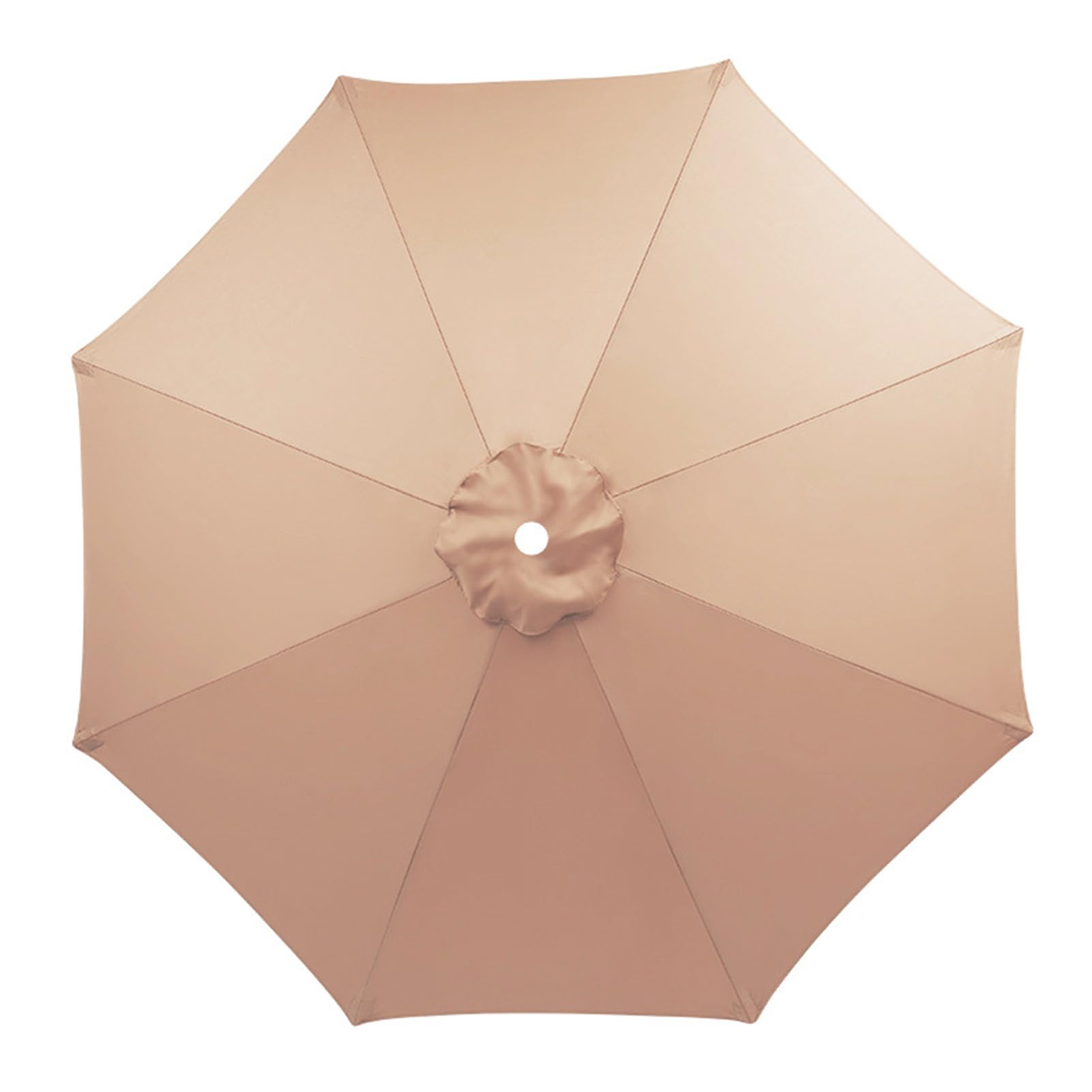 3.5m/3.0m/2.8m/2.7m/2.5m/2.3m/2m Umbrella Replacement Parasol Canopy, 6/8 Ribs Sun Umbrella Replacement Cloth For Patio/Beach/Backyard Parasol Fabric Canopy Cover (Champagne,8ribs-350cm)