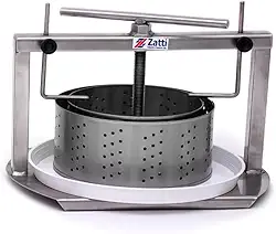 PRENSA DE QUEIJO TODA EM INOX 304 COM 2 FORMAS REDONDAS