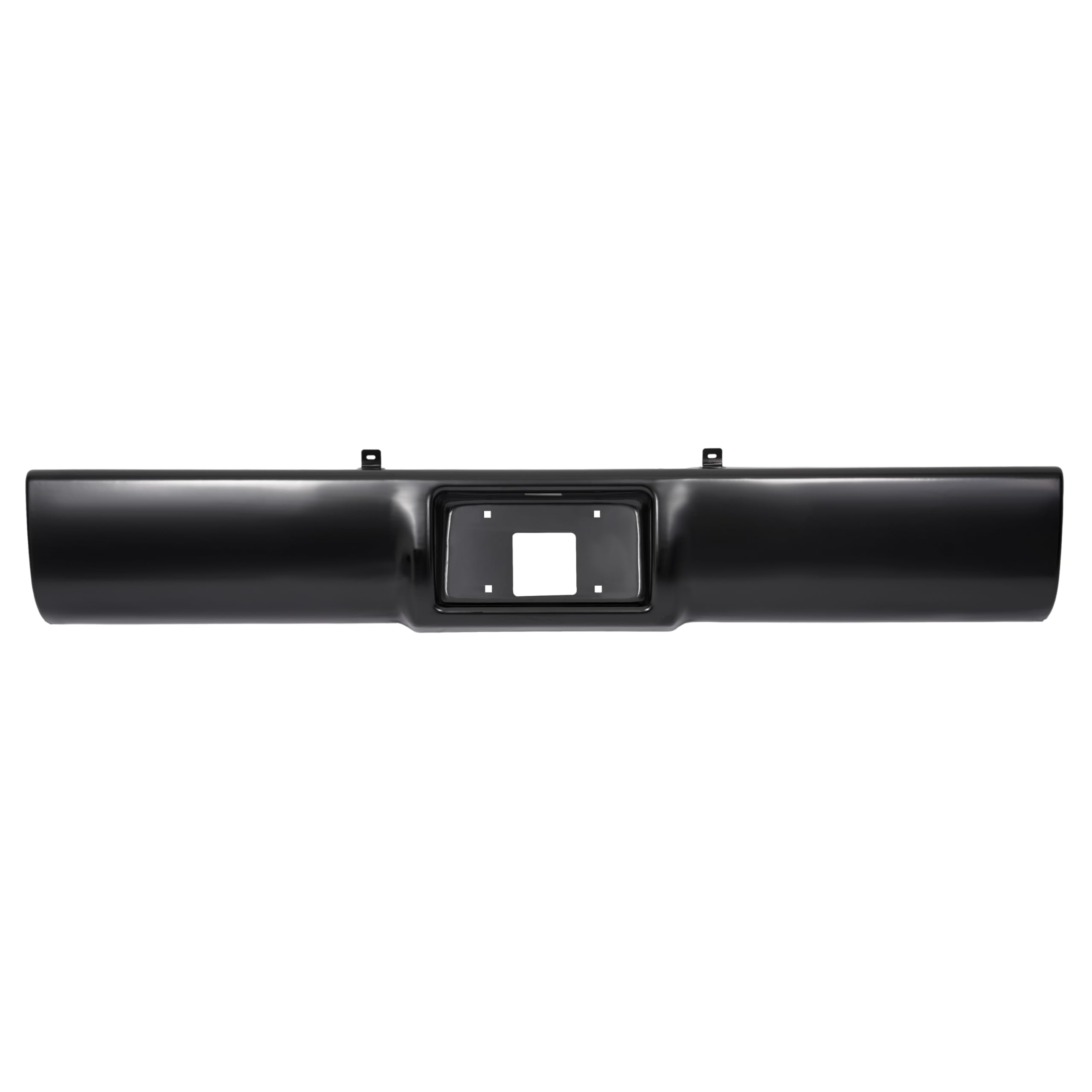 KUAFU Rear Bumper Roll Pan Compatible with 1992-1999 Chevy Chevrolet Suburban Tahoe Blazer C1500 C2500 K1500 K2500 GMC Yukon W/LED License Light Steel Electrophoresis Black