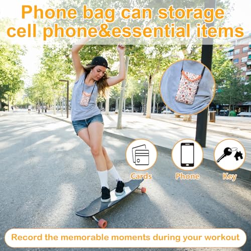 Image of POVESTE Neoprene Cell Phone Sleeve Pouch Case Bag with Crossbody Strap Lanyard for Women, Flap Closure Secure Cell Phone Bag with Pocket for Cards, Cash. (On Tour Purple)