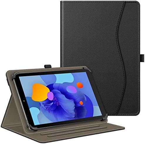 Fintie Universal Case for 9 10 10.1 inch Tablet - [Hands Free] Multiple Angle Viewing Folio Smart Stand Protective Cover with Pocket for 9" - 10.9" Touchscreen Tablet (Black)
