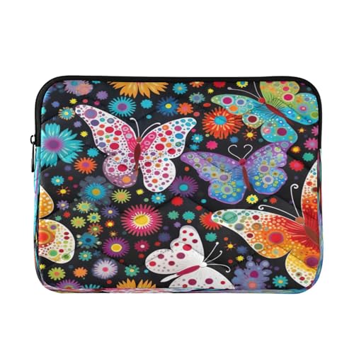 Funda para portátil 13-14 pulgadas impermeable con mariposas