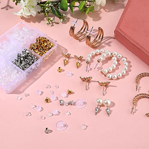 500Pcs Silicone Earring Backs For Studs, 6 Styles Soft Earrings Back Backstops Stoppers Earring Safety Backs Earring Backs Replacements For Hook Earring, Studs, Hoops #TOP3