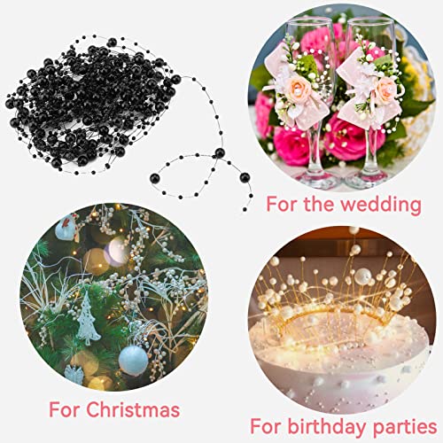 10M/32.8Feet Pearl Beads Chain Garland,Artificial Pearls String Beads Chain - Image 3