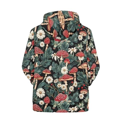 Image of Forchrinse Green Palm Tree Sea Beach Mens Hoodies Pullover Long Sleeve Fleece Hoodie Cozy Sport Casual Outwear