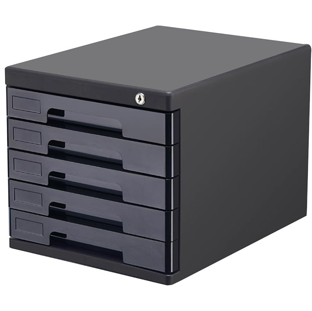 Classifin - Armadietto portadocumenti a 5 strati, con serratura e cassetti, formato A4, multifunzione, per ufficio o casa, ideale per forniture