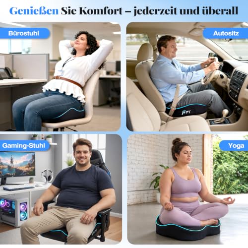 POOTACK XL Sitzkissen Bürostuhl, Stuhlkissen, Extra Dick für mehr Komfort – Ansicht 7
