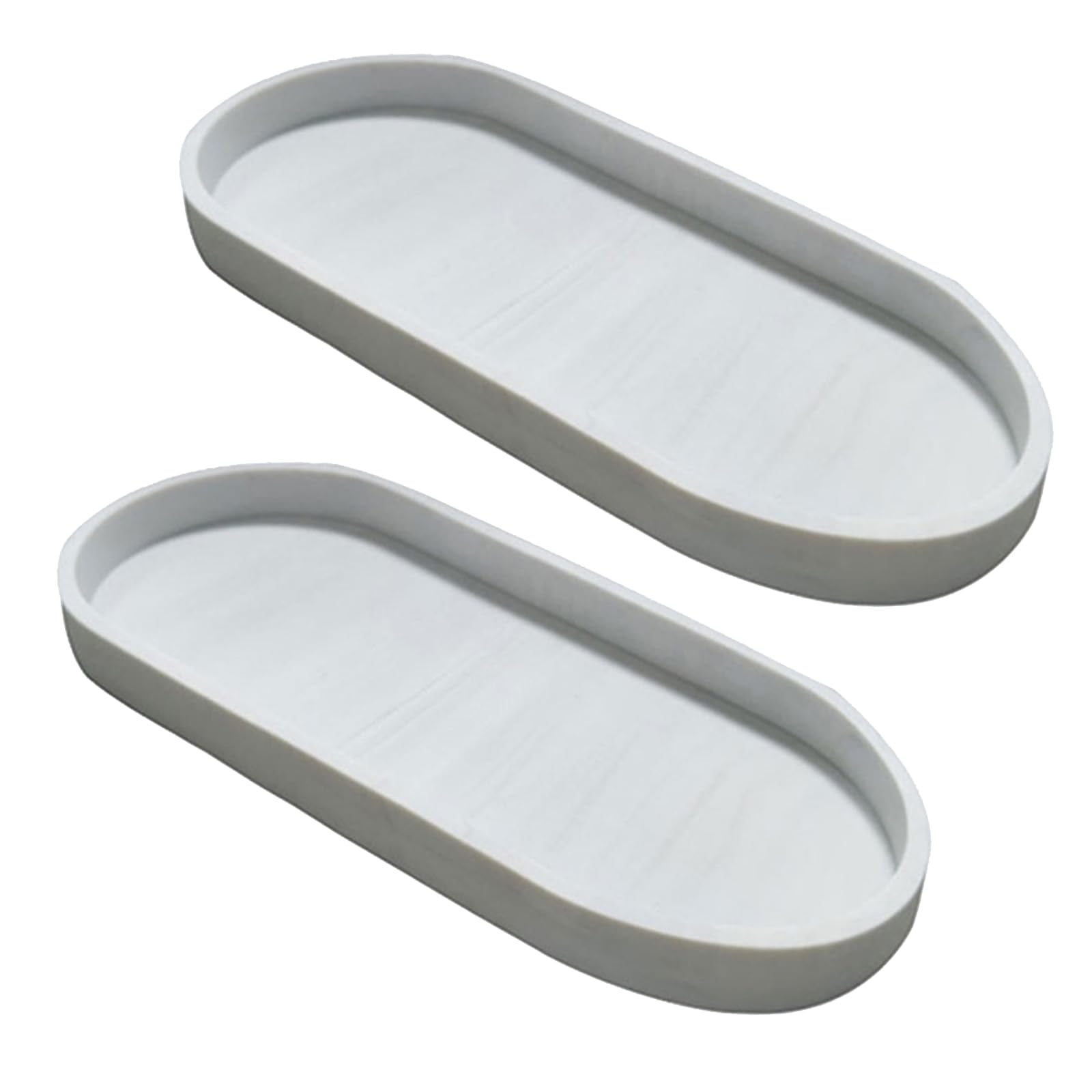 Space-Saving Elliptical Cosmetic Water-Resistant Silicone Countertop Tray for Kitchen & Bathroom Multipurpose Silicone Vanity Tray