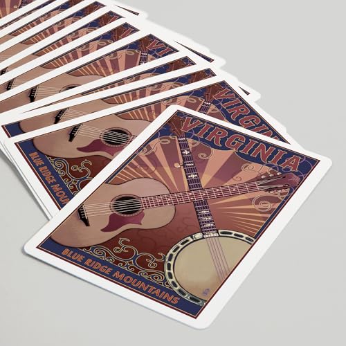 Lantern Press Blue Ridge Mountains, Naipes poker 52 cartas miniatura 5