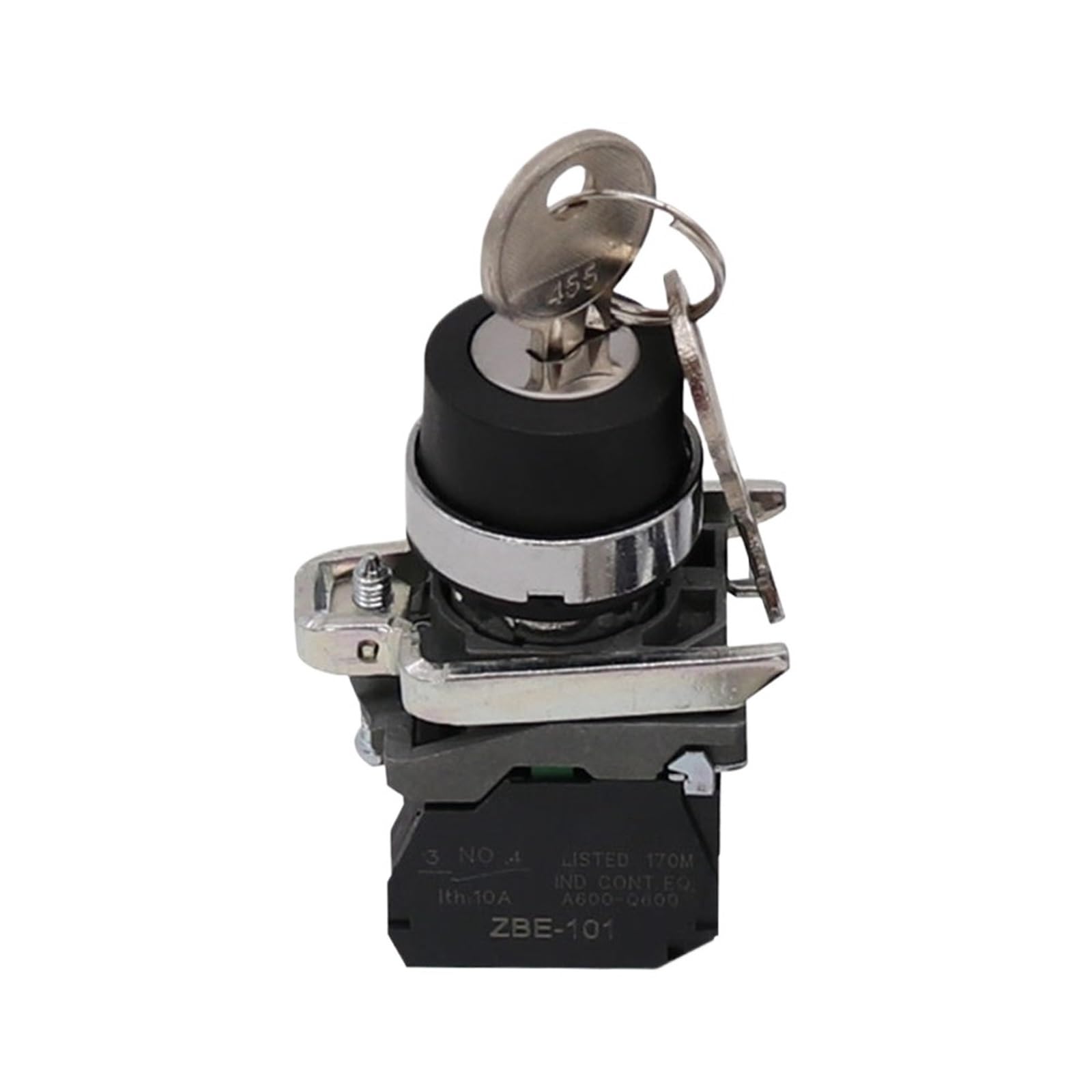 Interruptor Selector de dos posiciones XB4-BG21 trae llave dos archivos interruptores de botón de Metal giratorios agujero abierto 22MM abierto con frecuencia 380V