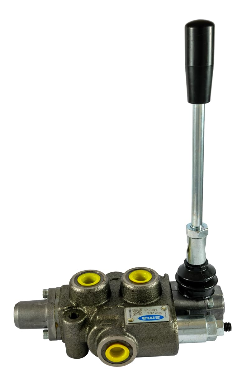 Ama Distributore Oleodinamico Basic per Trattori – 3/8” con 1 Leva, Flusso Costante 40 L/min, Pressione Massima 180 Bar